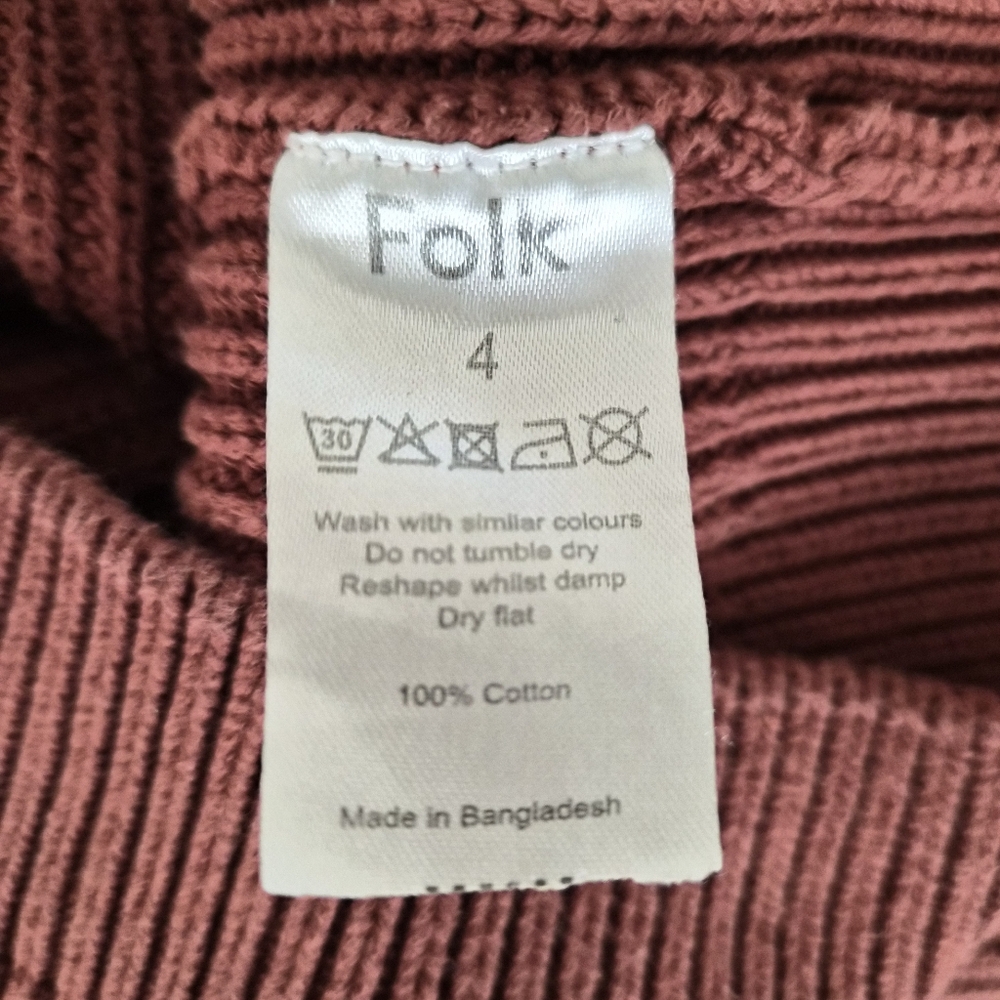 FOLK Rust Ribbed Thick Knit Sweater - Picture 4 of 4